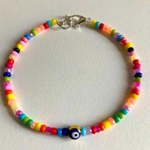 Colorful Beaded Evil Eye Bracelet